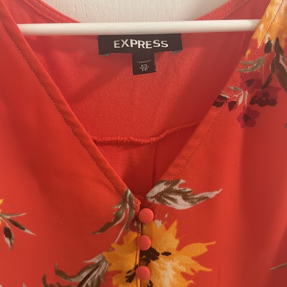 Express Floral Tank Top in Coral and Yellow - XS - Picture 2 of 4